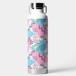 80年代メンフィス活発なピンク色ライトブルー ウォーターボトル