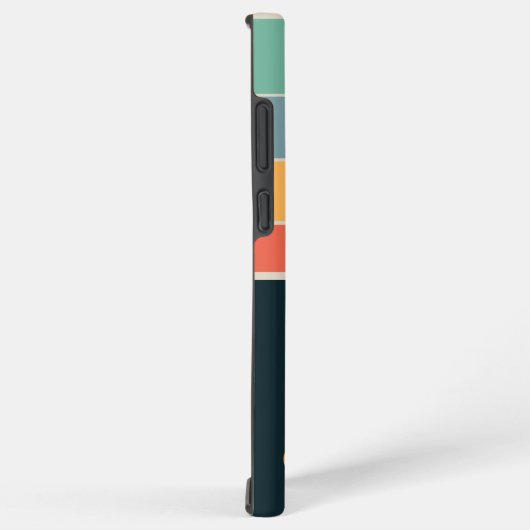 80年代モノグラムのヴィンテージネイビーブルーとピンクストライプ色 SAMSUNG GALAXYケース (右側面)