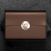 80年代レトロアブストラクト | 70年代グリーンとゴールドのモノグラム ラウンドシール