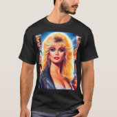 80年代レトロウェーブの女性 Tシャツ (正面)