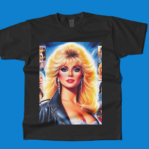 80年代レトロウェーブの女性 Tシャツ