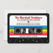 80年代レトロカセットウェディングアニバーサリーパーティー 招待状 (裏面)