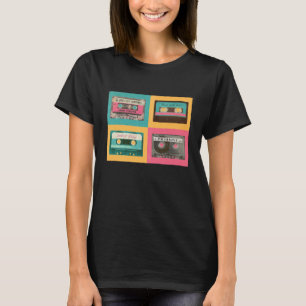 80年代レトロカセットテープ90年代ヴィンテージ10年音楽 Tシャツ