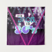 80年代レトロダンスパーティーの背景 タペストリー (正面)