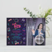 80年代レトロネオンバースデーフォトパーティー 招待状 (スタンド正面)