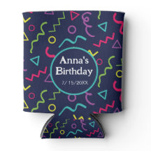 80年代レトロパーティーネオンメンフィス模様誕生日