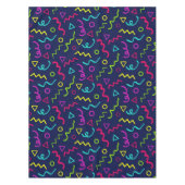 80年代レトロパーティーネオンメンフィス模様 テーブルクロス (正面)