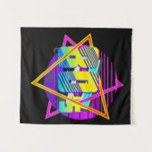 80年代レトロビンテージサンセット タペストリー (正面(横))