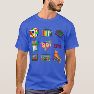 80年代レトロファッションおもいでカルチャーディスコミュージックパーティー Tシャツ