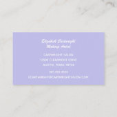 80年代レトロファッションパステルジオメトリメイクアップアーティスト 名刺 (裏面)