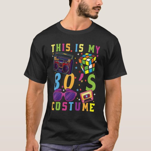 80年代レトロファッション懐古文化 1980ディスコ音楽 Tシャツ (正面)