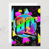 80年代レトロヴィンテージスタイル 招待状 (正面/裏面)