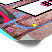 80年代レトロ写真ブースフレーム小道具ポスター ポスター (角)