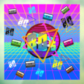 80年代レトロ古学校カセットテープ ウィンドウサイン (シート3)