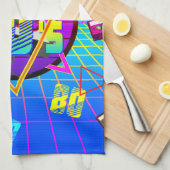 80年代レトロ古学校カセットテープ キッチンタオル (四つ折り)