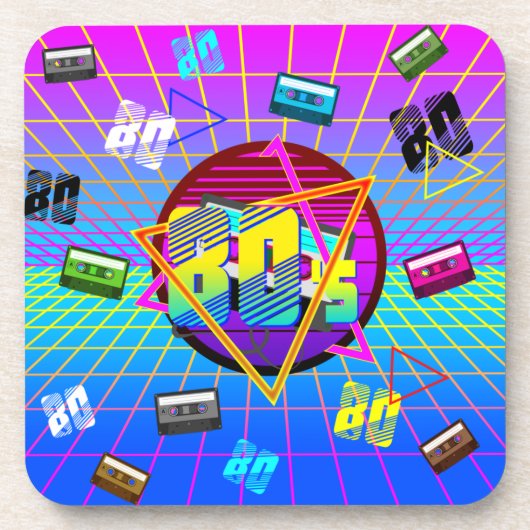 80年代レトロ古学校カセットテープ コースター (正面)