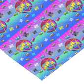 80年代レトロ古学校カセットテープ ショートテーブルランナー (コーナー)