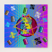 80年代レトロ古学校カセットテープ ジグソーパズル (横)