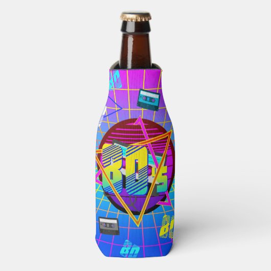 80年代レトロ古学校カセットテープ ボトルクーラー (ボトル正面)