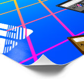 80年代レトロ古学校カセットテープ ポスター (コーナー)