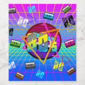 80年代レトロ古学校カセットテープ ワインラベル (シングルラベル)