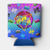 80年代レトロ古学校カセットテープ 缶クーラー (正面)