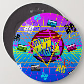 80年代レトロ古学校カセットテープ 缶バッジ (正面&裏面)