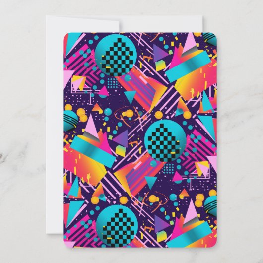 80年代レトロ誕生会 招待状 (裏面)