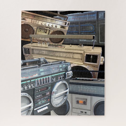 80年代レトロ80年代ブームボックスブームボックスゲーットブラスター ジグソーパズル (縦)