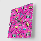 80年代レトロ スクエア壁時計 (傾斜)