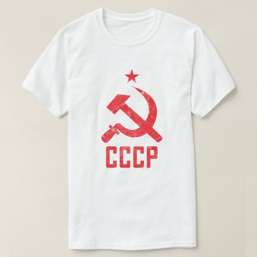 80年代レトロUSSR CCCPソ連レドゥッ動揺してクス Tシャツ (デザイン正面)