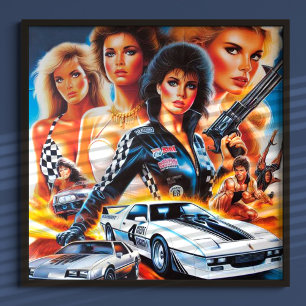 80年代レースアクションガール ポスター
