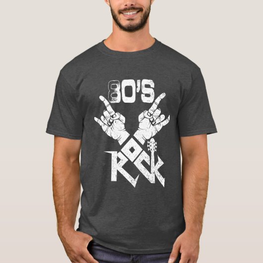 80年代ロックコンサート バンド 懐かしい Tシャツ (正面)