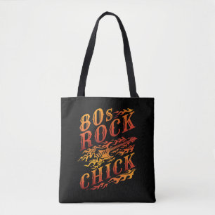 80年代ロックシック音楽愛好家の女性 トートバッグ