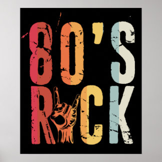 80年代ロックヴィンテージレトロ音楽バンド ポスター