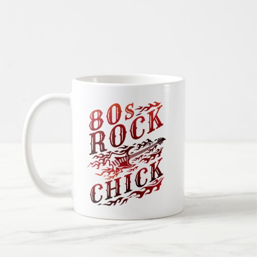 80年代ロック・シック80年代の音楽 コーヒーマグカップ (左)