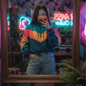 80年代ヴィンテージストライプモノグラシンプルムイニシャルカスタム Case-Mate iPhoneケース