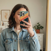 80年代ヴィンテージ美学ストライプモノグラスタイリッシュム iPhoneケース