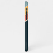 80年代ヴィンテージ美学ストライプモノグラスタイリッシュム iPhoneケース (左側)