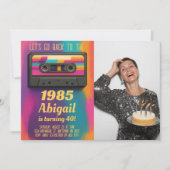 80年代ヴィンテージ誕生日写真招待状 招待状 (正面)