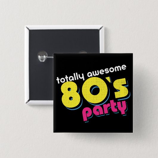 80年代全素晴らし体のパーティー 缶バッジ (正面&裏面)