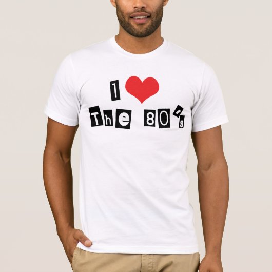 80年代大好きハート Tシャツ (正面)
