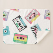 80年代後半のレトロなオーディオテープを使ったシームレスなパターン シェルパブランケット (正面(横))