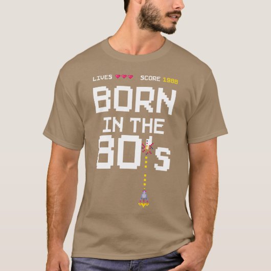 80年代生まれのレトロゲーマーに贈る1988年の誕生日プレゼント Tシャツ (正面)