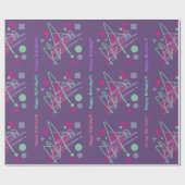 80年代誕生日80年代のヴィンテージカラー ラッピングペーパー (フラット)