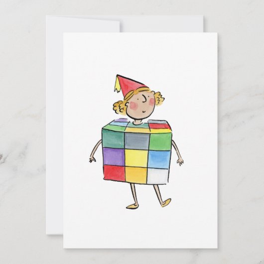 80年代誕生日 招待状 (正面)