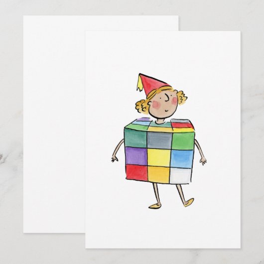 80年代誕生日 招待状 (正面/裏面)