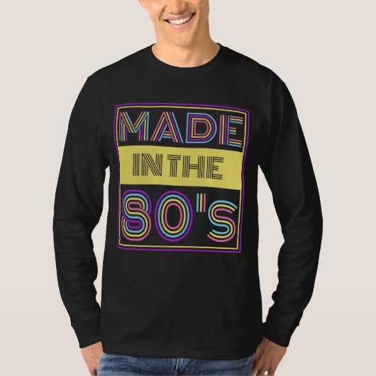 80年代風タイプグラフィーファッション Tシャツ (正面)