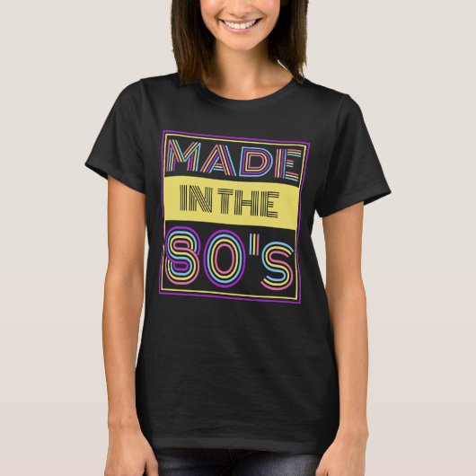 80年代風タイプグラフィーファッション Tシャツ (正面)