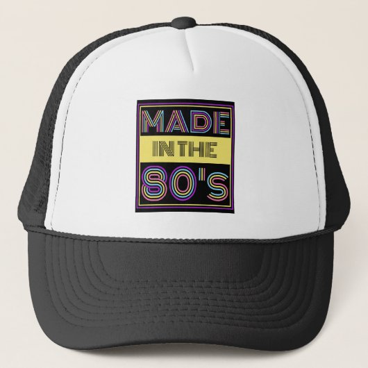 80年代風タイポグラフィーファッション キャップ (正面)
